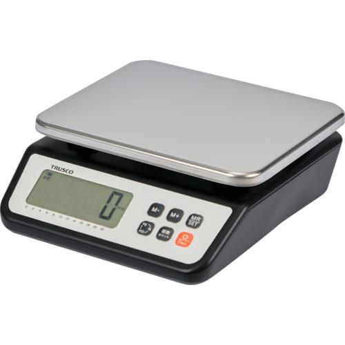 ■TRUSCO ステンレス皿付きデジタルはかり 22kg〔品番:TGS22〕【6922321:0】[店頭受取不可]