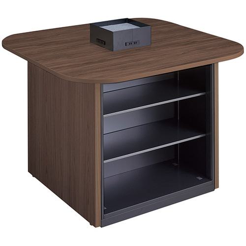 ■NAIKI キャビネットカウンター スクエアタイプ CF型/脚:ダークウォールナット 天板:ダークウォールナット/W1400&times;D1400〔品番:CFH1414WPBWNWN〕【6929379:0】[送料別途見積り][法人・事業所限定][掲外取寄][店頭受取不可]｜ホームセンターバロー　店 157,630円