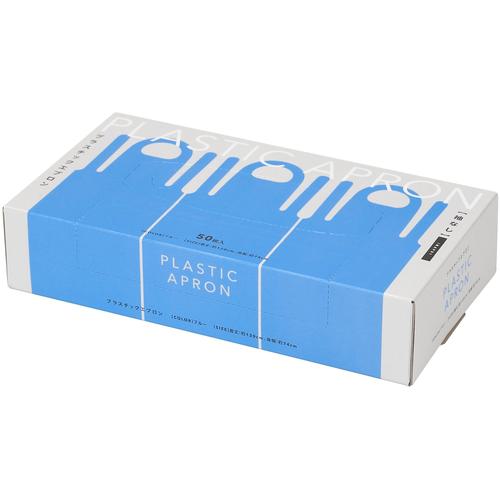 ■IRL プラスチックエプロンブルー 50枚《20箱入》〔品番:INAP01〕【6944364×20:0】[送料別途見積り][掲外取寄][店頭受取不可]