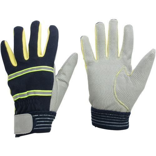 ■ミドリ安全 耐切創性 防火手袋 (人工皮革・滑り止めタイプ) L〔品番:MT500NVL〕【6944631:0】[送料別途見積り][法人・事業所限定][外直送][店頭受取不可]