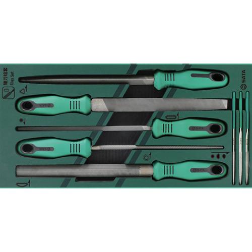 ■SATA ヤスリセット(8点)〔品番:09910A〕【6958216:0】[店頭受取不可]