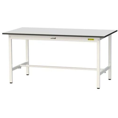 ■ヤマテック ワークテーブル150シリーズ 固定式 RoHS2指令対応塩ビシート天板 W1500&times;D750&times;H740mm ライトグレー/シルキーホワイト〔品番:SUR1575GYW〕【6964863:0】[法人・事業所限定][直送元][店頭受取不可]｜ホームセンターバロー　店