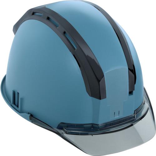■タジマ ヘルメット セフメット(セフ取付溝付ヘルメット) アースブルー スモーク〔品番:HSEACSB〕【6969815:0】[店頭受取不可]