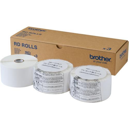 ■brother RDロール(TDシリーズ用) 幅60mm×長さ80mm〔品番:RDU15J1〕【6973276:0】[送料別途見積り][掲外取寄][店頭受取不可]