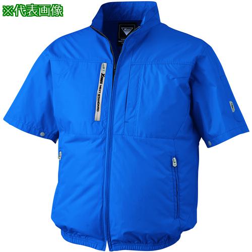 ■XEBEC 空調服半袖ブルゾンXE98034-40-5L ブルー〔品番:XE98034405L〕【6973569:0】[送料別途見積り][掲外取寄][店頭受取不可]