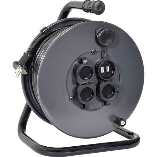 ■NICHIDO コードリール 100V 防雨防塵型 アースなし ナイスリール 20m〔品番:NGW20GY〕【6978704:0】[送料別途見積り][掲外取寄][店頭受取不可]