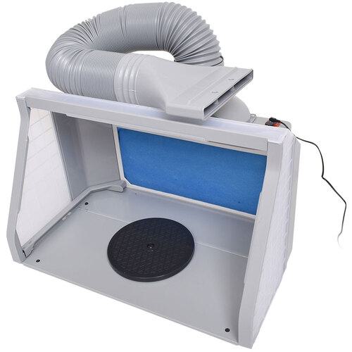 ■サンコー LEDライト付パワフルファン塗装ブース デラックス LEDライト付パワフルファン塗装ブース デラックス〔品番:TBTD25HGY〕【6979843:0】[送料別途見積り][掲外取寄][店頭受取不可]｜ホームセンターバロー　店