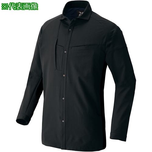 ■アイトス 長袖シャツ(男女兼用) TULTEX WORK AZ4235 ブラックXブラック 4L〔品番:AZ42350104L〕【6985022:0】[送料別途見積り][掲外取寄][店頭受取不可]