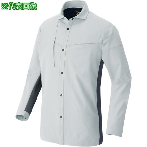 ■アイトス 長袖シャツ(男女兼用) TULTEX WORK AZ4235 シルバーグレーXチャコール M〔品番:AZ4235003M〕【6985038:0】[送料別途見積り][掲外取寄][店頭受取不可]
