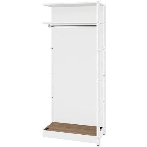 ■NAIKI シェルフラック(ワードローブ メレム MU型/天板:ショコラアッシュ 本体:サテンホワイト/W925×H2103〔品番:MU0921RWSWCA〕【6986555:0】[送料別途見積り][法人・事業所限定][掲外取寄][店頭受取不可]