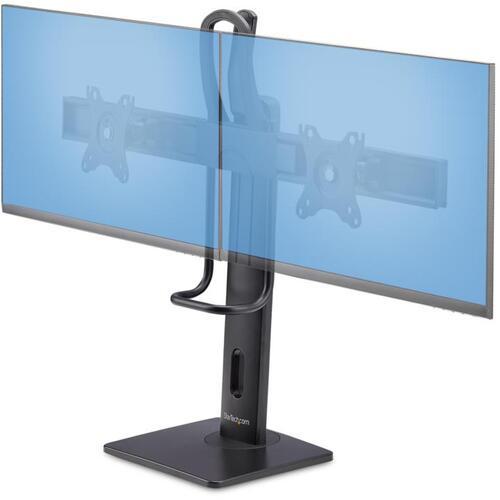 ■StarTech モニタースタンド/置き型/2画面/最大27インチ/耐荷重各6kg/VESA/自立式 PC パソコン ディスプレイアーム〔品番:2MC1SMONITORSTAND〕【6997374:0】[法人・事業所限定][外直送元][店頭受取不可]
