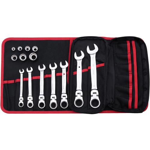 ■TONE 【在庫限り】ラチェットめがねソケットセット〔品番:TST115〕【7004835:0】[店頭受取不可]