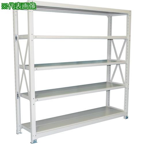 ■双福鋼器 中量ボルト式ラック 300kg 1200×1800×770 天地3段 単体 ホワイトグレー〔品番:MSL46E3SW〕【7004999:0】[法人・事業所限定][外直送元][店頭受取不可]