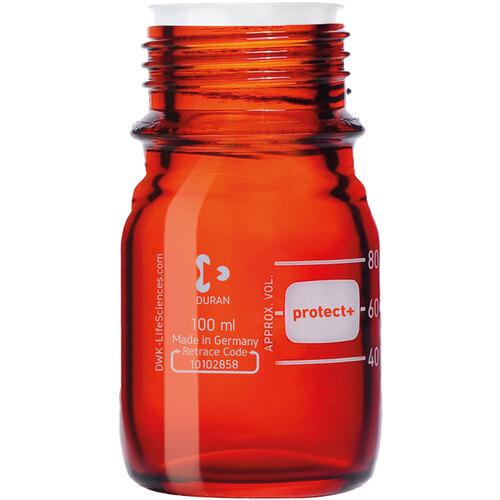 ■SIBATA プロテクトプラスコートねじ口びん 茶かっ色 びんのみ 100mL 10入〔品番:017590100A〕【7006635:0】[送料別途見積り][掲外取寄][店頭受取不可]