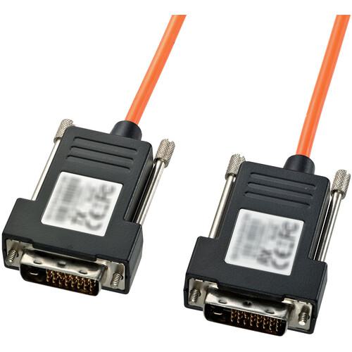 ■SANWA DVI光ファイバケーブル(シングルリンク)50m〔品番:KCDVIFB50K〕【7009588:0】[法人・事業所限定][直送元][店頭受取不可]