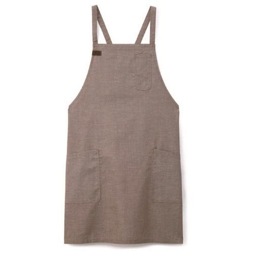 ■サンペックス エプロン 飲食店 カフェ 作業用 ブラウン F〔品番:SBPU1817C3F〕【7009951:0】[送料別途見積り][掲外取寄][店頭受取不可]