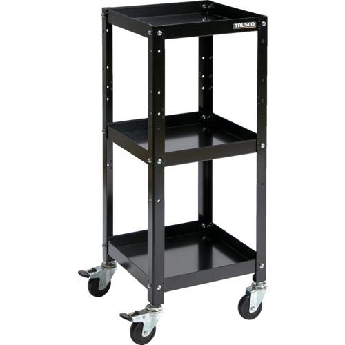 ■TRUSCO ツールワゴン ラビットワゴン 360&times;360 ゴム車輪 ブラック〔品番:RBW933BK〕【7015404:0】[店頭受取不可]｜ホームセンターバロー　店 14,738円