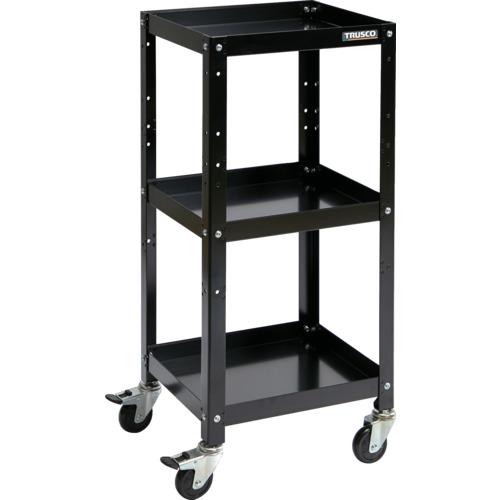 ■TRUSCO ツールワゴン ラビットワゴン 400&times;350 ゴム車輪 ブラック〔品番:RBW943BK〕【7015407:0】[店頭受取不可]｜ホームセンターバロー　店