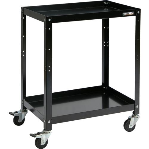 ■TRUSCO ツールワゴン ラビットワゴン 600×400 ゴム車輪 ブラック〔品番:RBW662BK〕【7015414:0】[店頭受取不可] 12,874円