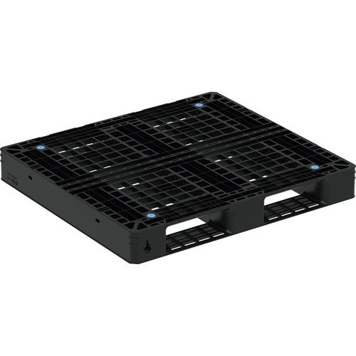 ■サンコー リサイクルプラスチックパレット 810052 D2-095105 ブラック〔品番:81005200BKRCP〕【7015446:0】[送料別途見積り][法人・事業所限定][外直送][店頭受取不可]