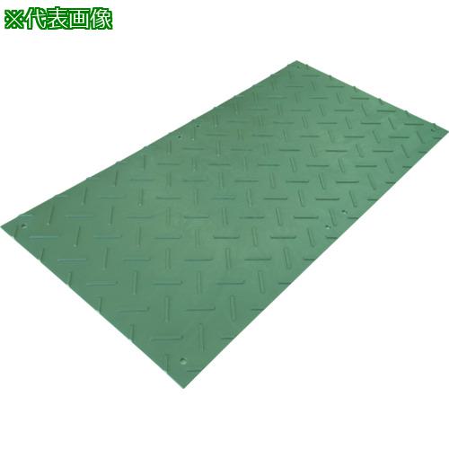 ■ウッドプラスチック 工事用敷板 軽量Wボード 両面凸 カラー:緑 910mm&times;1820mm〔品番:BP091818GRSB〕【7017019:0】[法人・事業所限定][直送元][店頭受取不可]｜ホームセンターバロー　店