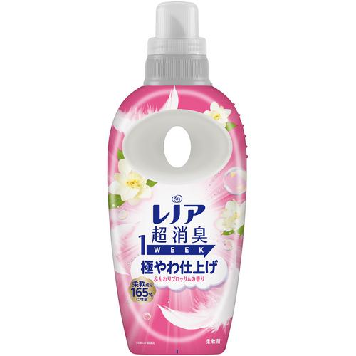 ■P&G レノア 超消臭1WEEK 柔軟剤 極やわ仕上げ ふんわりブロッサムの香り 本体 490ml《12個入》〔品番:440754〕【7038433×12:0】[送料別途見積り][掲外取寄][店頭受取不可]