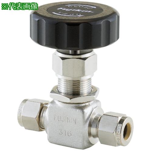 ■Fujikin SUS鋼製ニードルバルブ 16.2MPa PUH-916 ニューV-Lok継手4mm〔品番:PUH9164SHV〕【7048956:0】[送料別途見積り][法人・事業所限定][外直送][店頭受取不可]