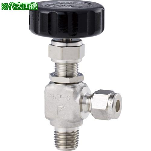 ■Fujikin SUS鋼製ニードルバルブ 16.2MPa PUH-016 ニューV-Lok継手6.35mmXR1/8〔品番:PUH0166.35ASHV〕【7050566:0】[送料別途見積り][法人・事業所限定][外直送][店頭受取不可]