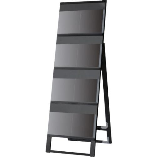 ■TOKISEI ディスプレイスタンド ブラックカタログスタンド看板 450幅4段片面〔品番:BKSK450X4K〕【7055117:0】[送料別途見積り][法人・事業所限定][外直送][店頭受取不可]