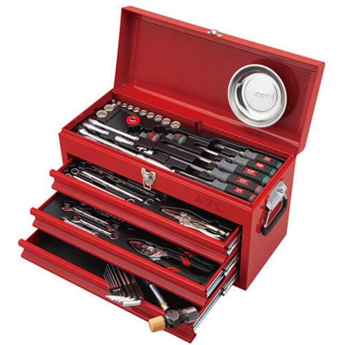 ■KTC 工具セット チェストタイプ インチサイズ 54点 レッド〔品番:SK3542BXR〕【7062196:0】[送料別途見積り][掲外取寄][店頭受取不可]｜ホームセンターバロー　店