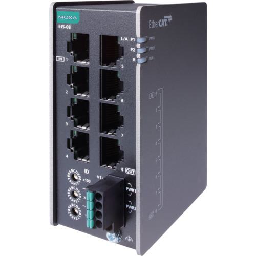 ■MOXA 8ポート産業用EtherCATジャンクション〔品番:EJS08〕【7069810:0】[送料別途見積り][法人・事業所限定][掲外取寄][店頭受取不可]
