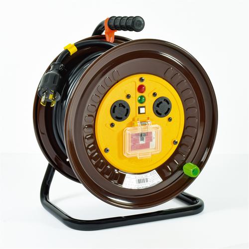■NICHIDO コードリール 三相200V ロック(引掛)式 20m〔品番:NDEC320L20A〕【7071068:0】[法人・事業所限定][直送元][店頭受取不可]