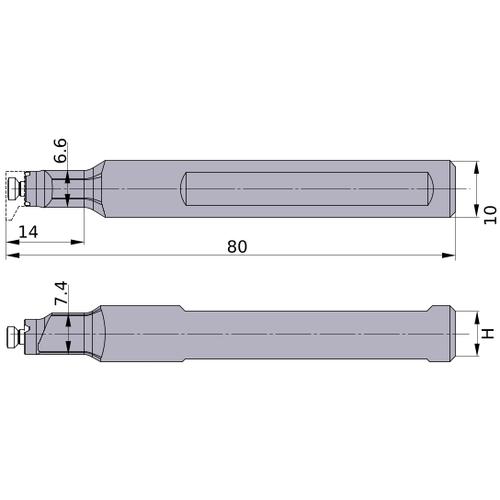 ■三菱 刃先交換式旋削工具 XBシリーズ ホルダー〔品番:XBSH091000080S〕【7076598:0】[送料別途見積り][掲外取寄][店頭受取不可]