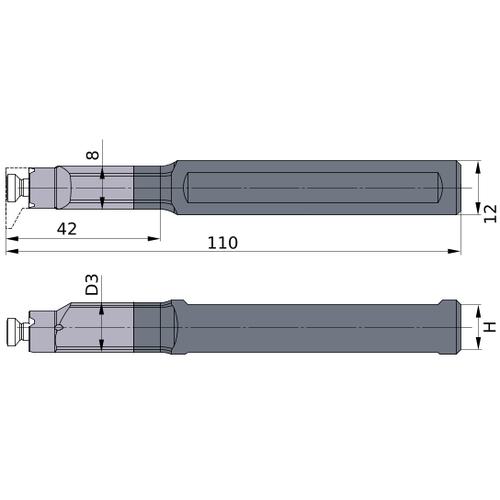 ■三菱 刃先交換式旋削工具 XBシリーズ ホルダー〔品番:XBSH111200110CC〕【7076602:0】[送料別途見積り][掲外取寄][店頭受取不可]