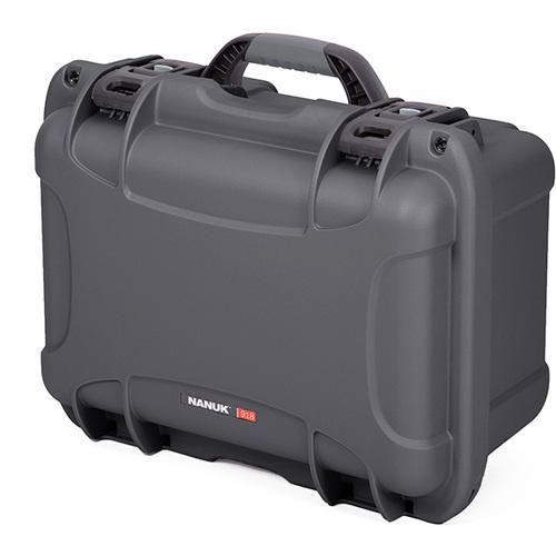 ■タカチ 防水キャリングケース(カラーバージョン) NKシリーズ 外形寸法間口425×奥行326×高さ232mm グラファイトグレー 内装スポンジフォーム付き〔品番:NK918GS〕【7077697:0】[送料別途見積り][法人・事業所限定][直送][店頭受取不可]