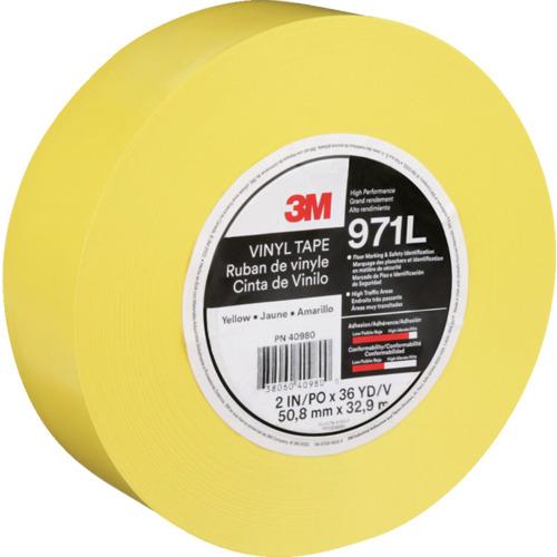 ■3M 超高耐久ラインテープ 971L 黄 50.8mm×32.9m〔品番:971LYL50X32〕【7078034:0】[店頭受取不可]