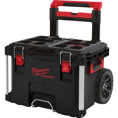 ■【在庫限り】milwaukee 【数量限定】 PACKOUT キャリー式ツールボックス ブラック〔品番:4932464078〕【7083715:0】[店頭受取不可]｜ホームセンターバロー　店