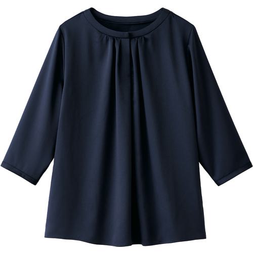 ■GROW ブラウス レディース オフィス 長袖 ネイビー 9号〔品番:GBLL2566K39〕【7091661:0】[送料別途見積り][掲外取寄][店頭受取不可]