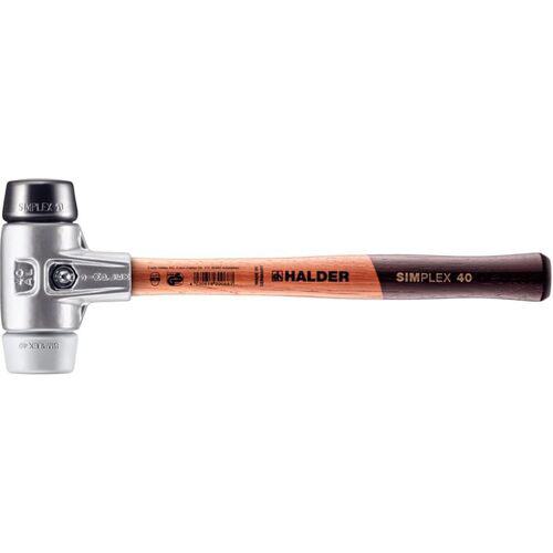 ■HALDER SIMPLEX プラスチックハンマー アルミハウジング、木製ハンドル 径(40)mm ゴム複合材(黒)・TPEミディアム(グレー)〔品番:3123.040〕【7113386:0】[送料別途見積り][掲外取寄][店頭受取不可] 7,194円