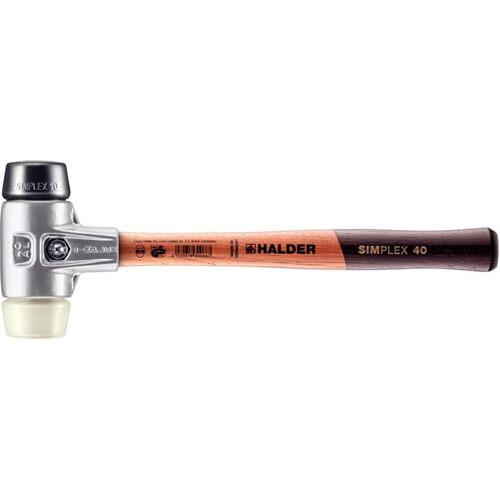 ■HALDER SIMPLEX プラスチックハンマー アルミハウジング、木製ハンドル 径(40)mm ゴム複合材(黒)・ナイロン(白)〔品番:3128.040〕【7113409:0】[送料別途見積り][掲外取寄][店頭受取不可]｜ホームセンターバロー　店 8,237円