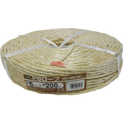 ■ユタカメイク 荷造り紐 PSロープ 大巻 ベージュ 6mm×200m《5個入》〔品番:PSK620BE〕【7114546×5:0】[送料別途見積り][掲外取寄][店頭受取不可]