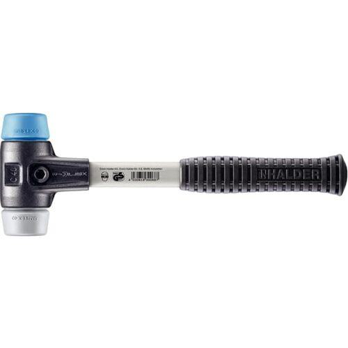 ■HALDER SIMPLEX プラスチックハンマー 強化型鋳鉄ハウジング、グラスファイバー製ハンドル 径(40)mm TPEソフト(青)・TPEミディアム(グレー)〔品番:3713.040〕【7121312:0】[送料別途見積り][掲外取寄][店頭受取不可]｜ホームセンターバロー　店