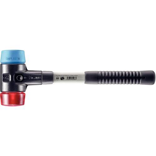 ■HALDER SIMPLEX プラスチックハンマー 強化型鋳鉄ハウジング、グラスファイバー製ハンドル 径(60)mm TPEソフト(青)・プラスティック(赤)〔品番:3716.060〕【7121367:0】[送料別途見積り][掲外取寄][店頭受取不可]｜ホームセンターバロー　店