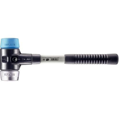 ■HALDER SIMPLEX プラスチックハンマー 強化型鋳鉄ハウジング、グラスファイバー製ハンドル 径(60)mm TPEソフト(青)・ソフトメタル(シルバー)〔品番:3719.060〕【7122876:0】[送料別途見積り][掲外取寄][店頭受取不可] 16,280円