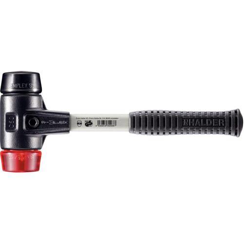 ■HALDER SIMPLEX プラスチックハンマー 強化型鋳鉄ハウジング、グラスファイバー製ハンドル 径(50)mm ゴム複合材(黒)・プラスティック(赤)〔品番:3726.050〕【7122902:0】[送料別途見積り][掲外取寄][店頭受取不可]