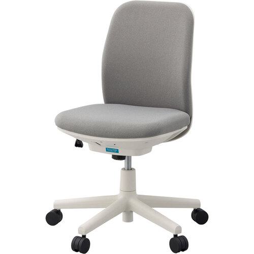 ■IRIS 事務用チェア LIMINA ホワイトシェルタイプ 肘無 ライトグレー〔品番:LM45M0PWOBP02〕【7124242:0】[送料別途見積り][法人・事業所限定][外直送][店頭受取不可]