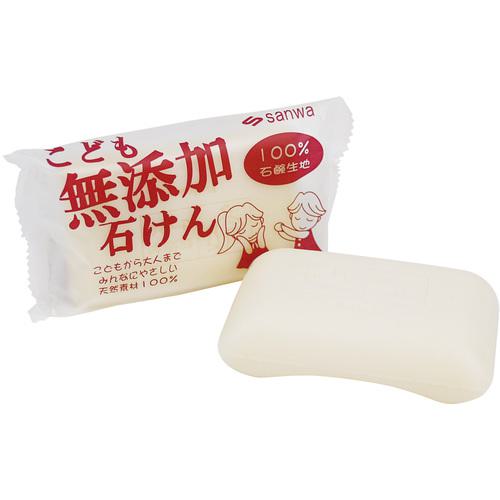 ■sanwa こども無添加石けん 30個入〔品番:00000752〕【7127414:0】[送料別途見積り][法人・事業所限定][外直送][店頭受取不可]