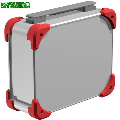 ■タカチ コーナーガード付キャリングケース AUGHシリーズ 111×438×438mm シルバー/レッド/グレー〔品番:AUGH994343SRG〕【7130018:0】[法人・事業所限定][直送元][店頭受取不可]