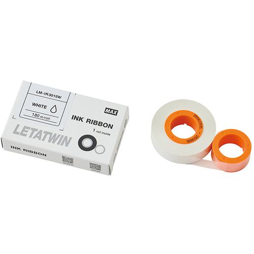 ■MAX チューブマーカー レタツイン LM-3000PRO専用 インクリボンカセット 白〔品番:LMIR3015W〕【7139093:0】[送料別途見積り][法人・事業所限定][外直送][店頭受取不可]