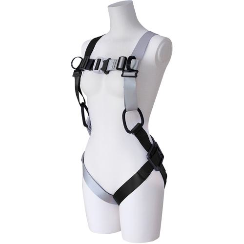 ■KH 女性用ハーネス プロミネ ブラック×シルバー〔品番:FXVWBS0M〕【7139195:0】[送料別途見積り][法人・事業所限定][掲外取寄][店頭受取不可]